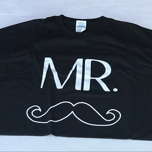 New Black Men’s tshirt with mustache. Size XLarge - Picture 2 of 3